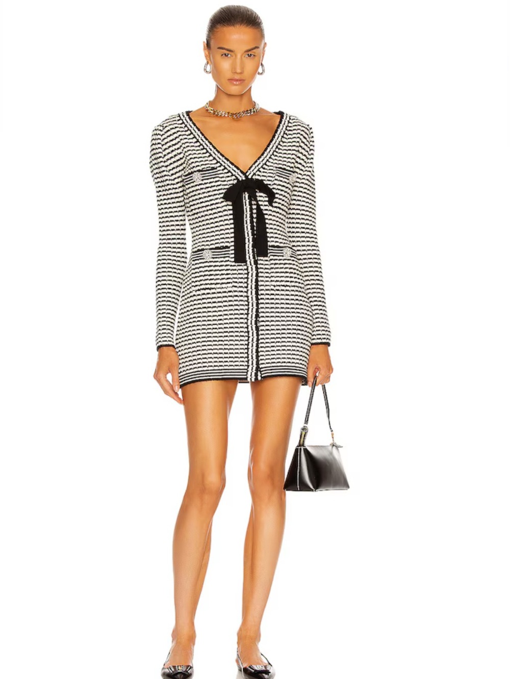 Self-Portrait Striped Mini Dress
